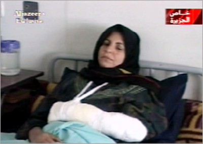An injured Iraqi woman - Al Jazeera